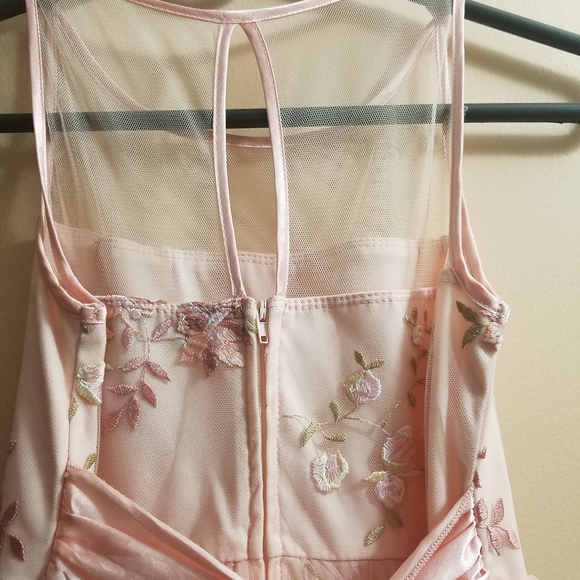 Crystal Doll Pink Flower Tulle Dress - Picture 7 of 9